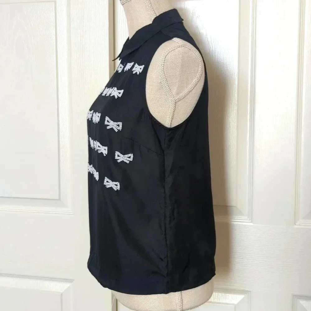 Draper James Silk Bow Beaded Top - Picture 5 of 6